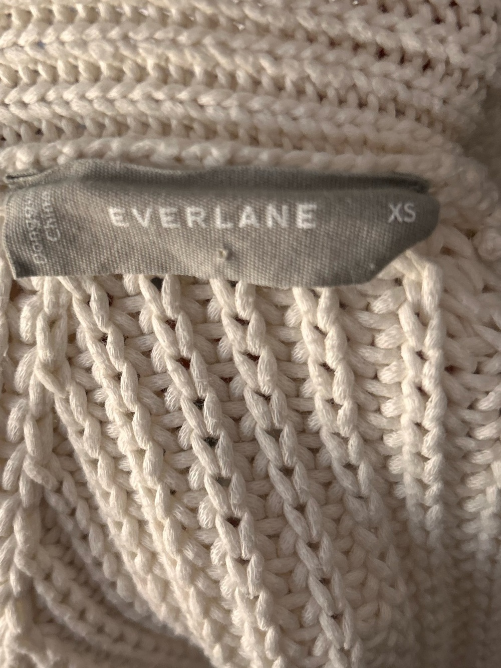 Everlane The Texture Cotton Cardigan in Canvas Sz XS - Picture 8 of 9